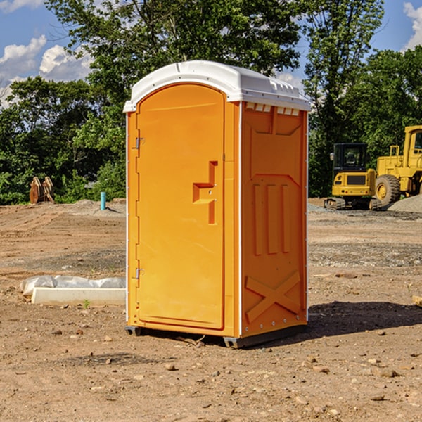 how often are the portable restrooms cleaned and serviced during a rental period in Vermont Illinois